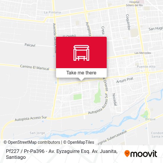 Pf227 / Pr-Pa396 - Av. Eyzaguirre Esq. Av. Juanita map