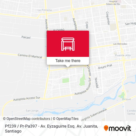 Pf239 / Pr-Pa397 - Av. Eyzaguirre Esq. Av. Juanita map