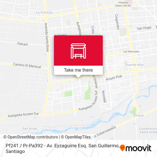 Pf241 / Pr-Pa392 - Av. Eyzaguirre Esq. San Guillermo map