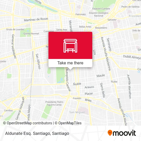 Aldunate Esq. Santiago map