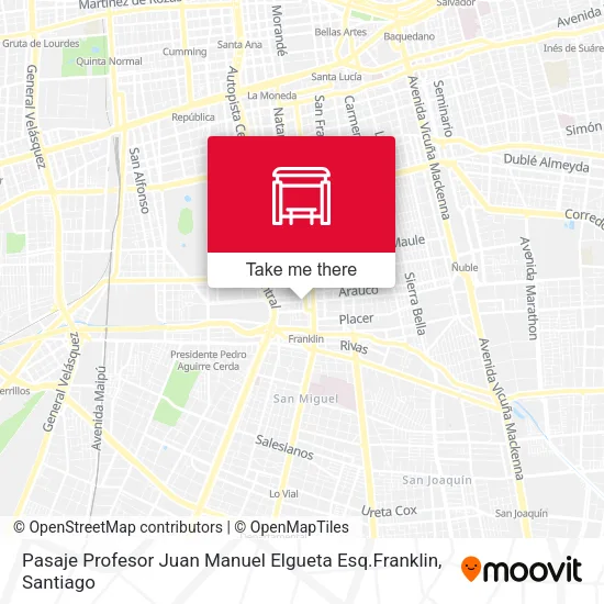 Pasaje Profesor Juan Manuel Elgueta Esq.Franklin map