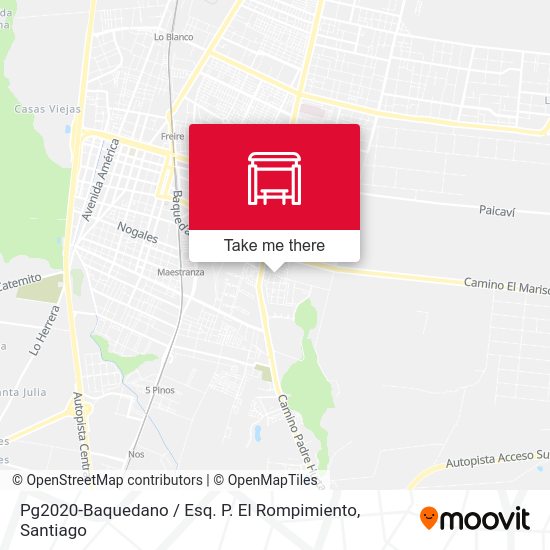 Pg2020-Baquedano / Esq. P. El Rompimiento map