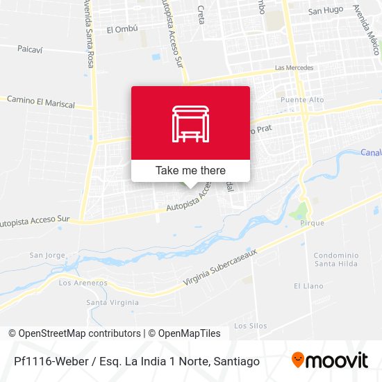 Mapa de Pf1116-Weber / Esq. La India 1 Norte