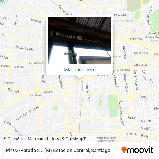Pi403-Parada 8 / (M) Estación Central map