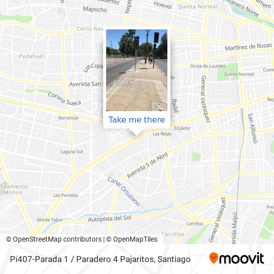 Pi407-Parada 1 / Paradero 4 Pajaritos map