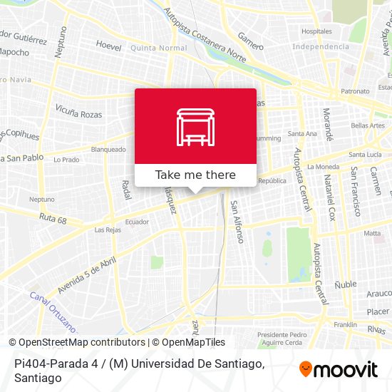 Pi404-Parada 4 / (M) Universidad De Santiago map