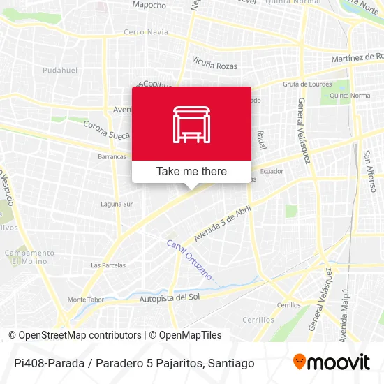 Pi408-Parada / Paradero 5 Pajaritos map