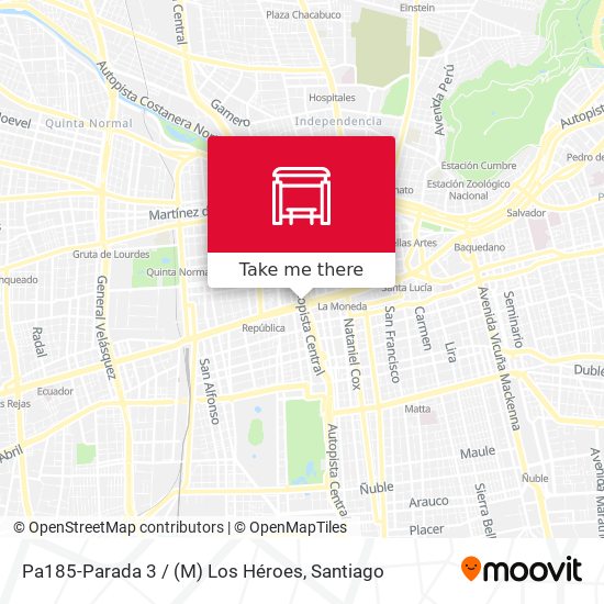Pa185-Parada 3 / (M) Los Héroes map