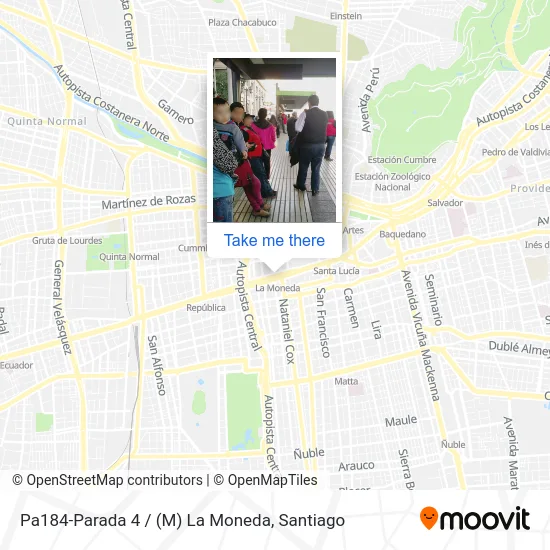 Pa184-Parada 4 / (M) La Moneda map