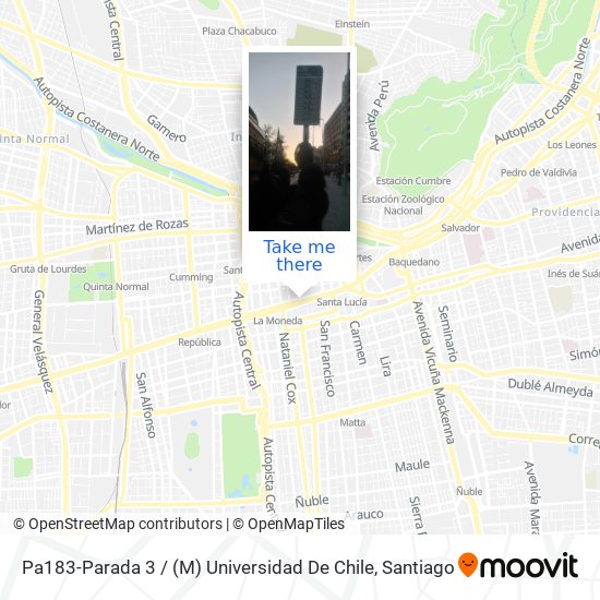 Pa183-Parada 3 / (M) Universidad De Chile map