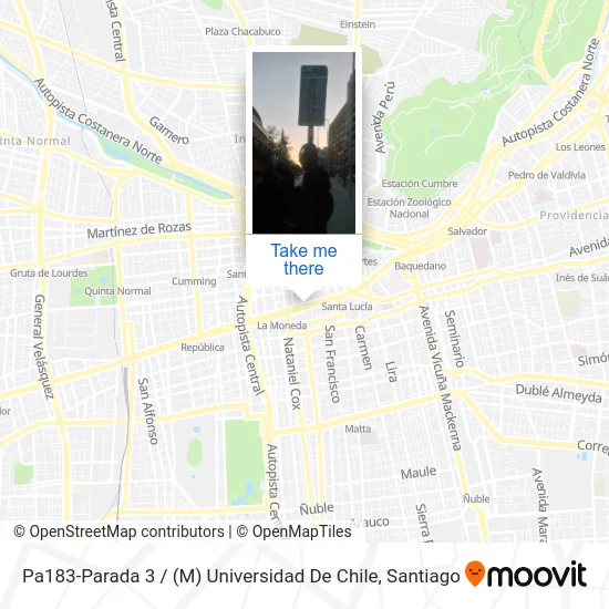 Pa183-Parada 3 / (M) Universidad De Chile map