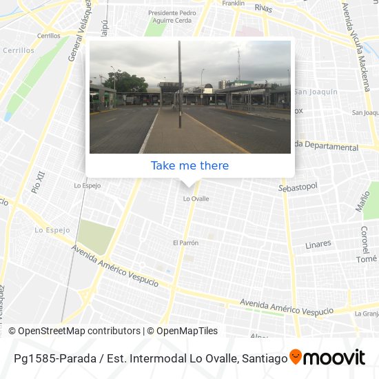 Pg1585-Parada / Est. Intermodal Lo Ovalle map