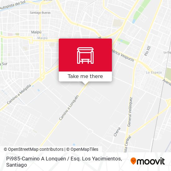 Pi985-Camino A Lonquén / Esq. Los Yacimientos map