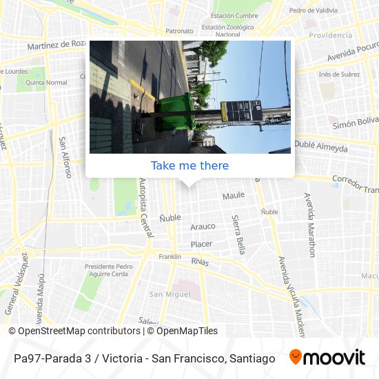 Pa97-Parada 3 / Victoria - San Francisco map