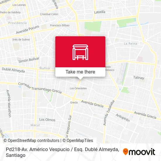 Pd218-Av. Américo Vespucio / Esq. Dublé Almeyda map