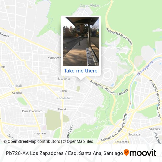 Pb728-Av. Los Zapadores / Esq. Santa Ana map