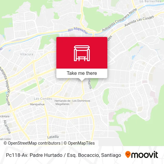 Pc118-Av. Padre Hurtado / Esq. Bocaccio map