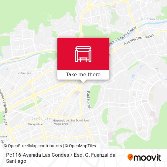 Pc116-Avenida Las Condes / Esq. G. Fuenzalida map