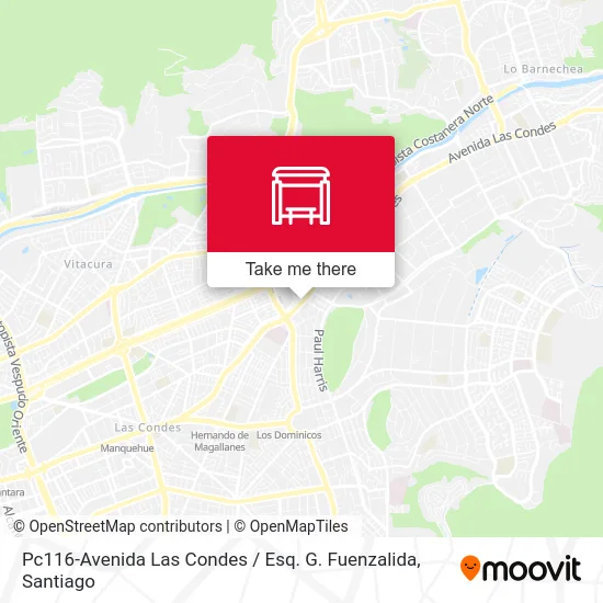 Pc116-Avenida Las Condes / Esq. G. Fuenzalida map