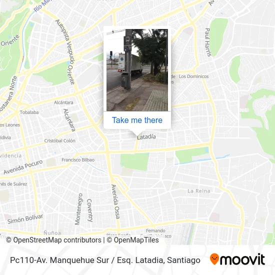 Pc110-Av. Manquehue Sur / Esq. Latadia map