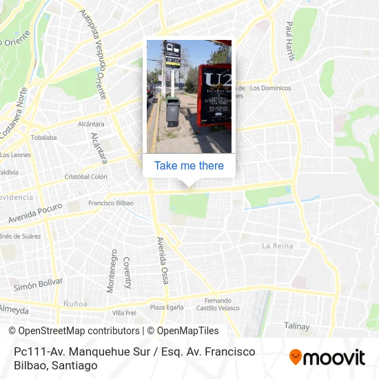 Pc111-Av. Manquehue Sur / Esq. Av. Francisco Bilbao map