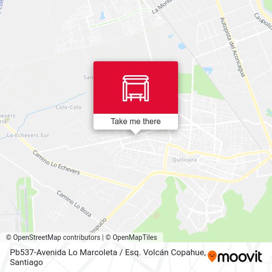 Mapa de Pb537-Avenida Lo Marcoleta / Esq. Volcán Copahue