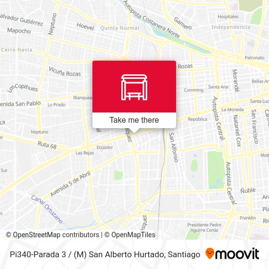 Pi340-Parada 3 / (M) San Alberto Hurtado map