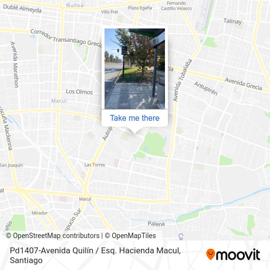 Pd1407-Avenida Quilín / Esq. Hacienda Macul map