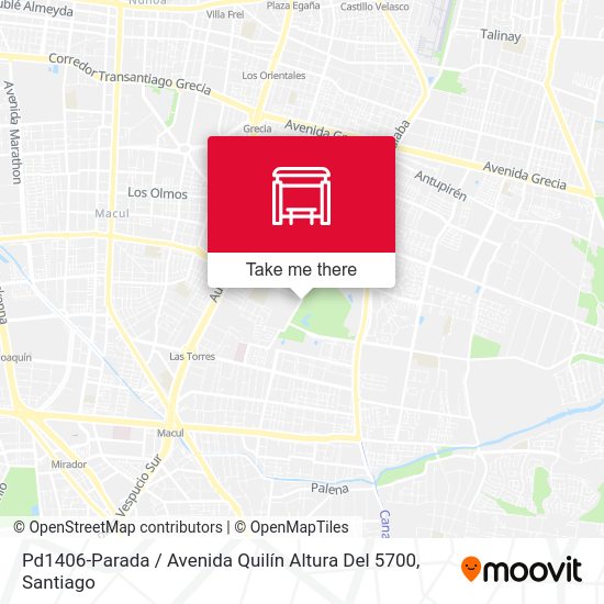 Pd1406-Parada / Avenida Quilín Altura Del 5700 map