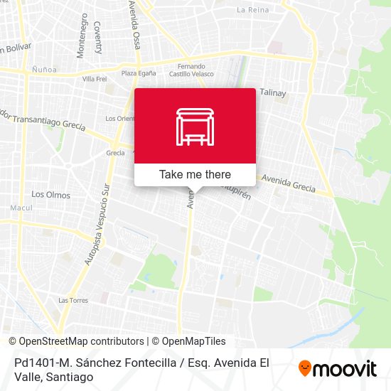 Mapa de Pd1401-M. Sánchez Fontecilla / Esq. Avenida El Valle