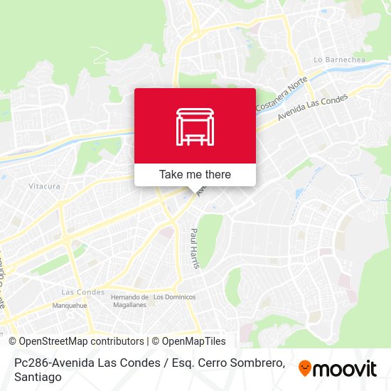 Mapa de Pc286-Avenida Las Condes / Esq. Cerro Sombrero