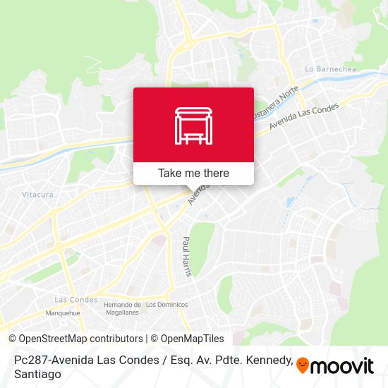 Mapa de Pc287-Avenida Las Condes / Esq. Av. Pdte. Kennedy