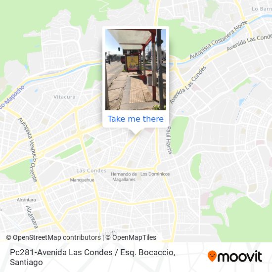 Pc281-Avenida Las Condes / Esq. Bocaccio map