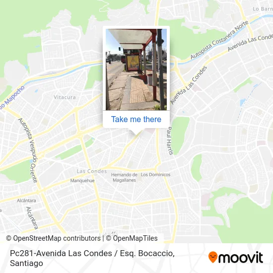 Pc281-Avenida Las Condes / Esq. Bocaccio map