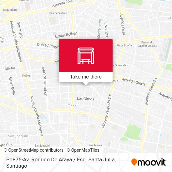 Pd875-Av. Rodrigo De Araya / Esq. Santa Julia map