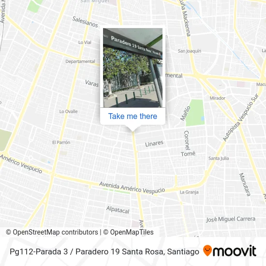 Pg112-Parada 3 / Paradero 19 Santa Rosa map