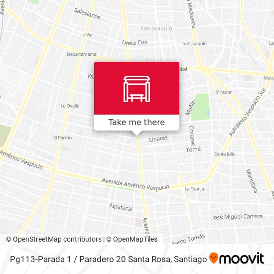 Pg113-Parada 1 / Paradero 20 Santa Rosa map
