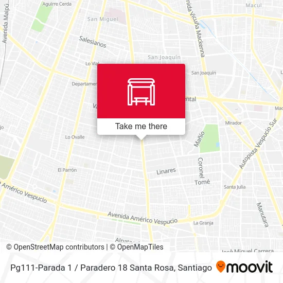 Pg111-Parada 1 / Paradero 18 Santa Rosa map