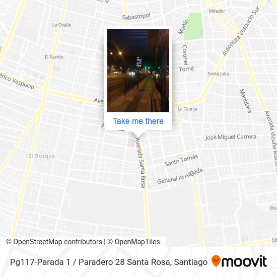 Pg117-Parada 1 / Paradero 28 Santa Rosa map