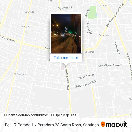 Pg117-Parada 1 / Paradero 28 Santa Rosa map
