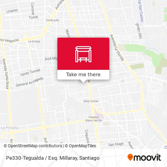 Pe330-Tegualda / Esq. Millaray map