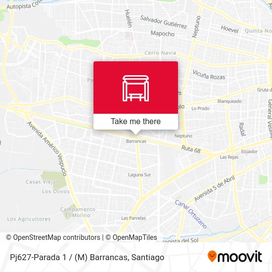 Pj627-Parada 1 / (M) Barrancas map