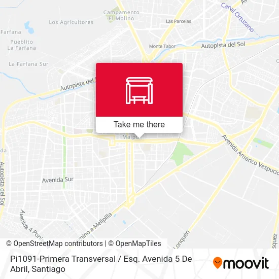 Mapa de Pi1091-Primera Transversal / Esq. Avenida 5 De Abril