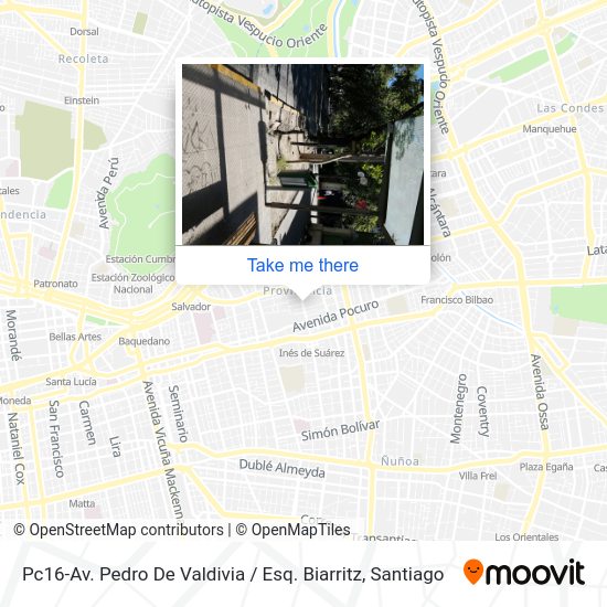 Pc16-Av. Pedro De Valdivia / Esq. Biarritz map