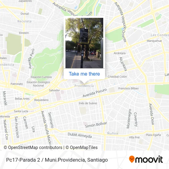 Pc17-Parada 2 / Muni.Providencia map