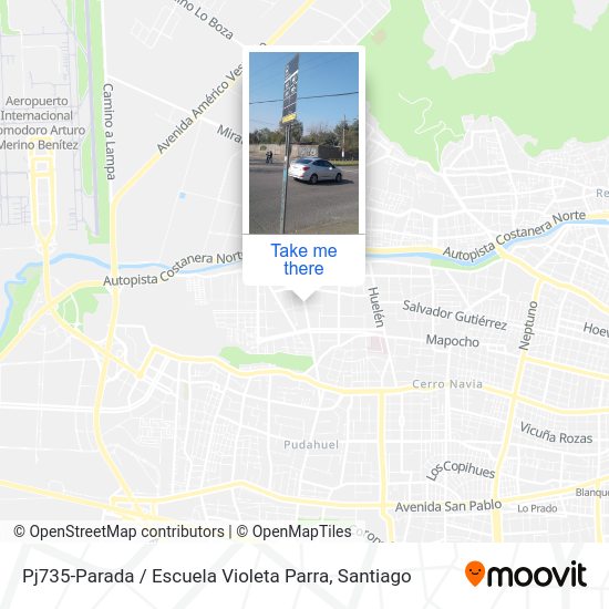 Mapa de Pj735-Parada / Escuela Violeta Parra