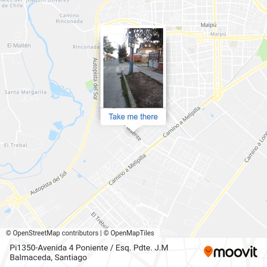 Mapa de Pi1350-Avenida 4 Poniente / Esq. Pdte. J.M Balmaceda