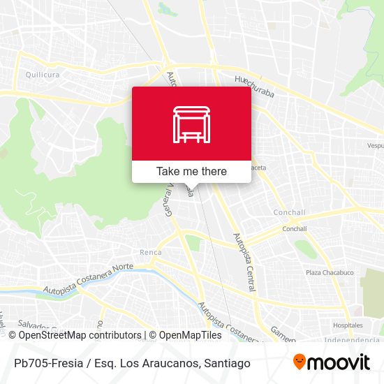 Mapa de Pb705-Fresia / Esq. Los Araucanos