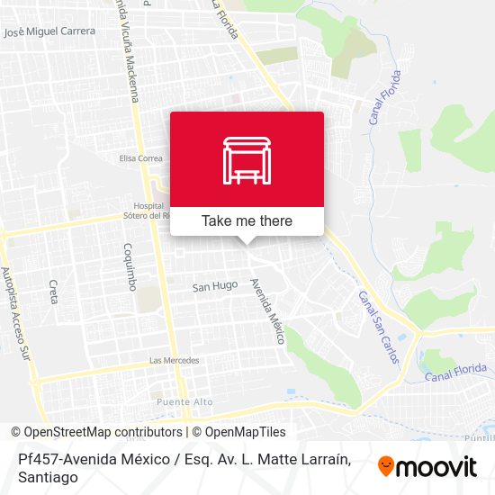 Pf457-Avenida México / Esq. Av. L. Matte Larraín map