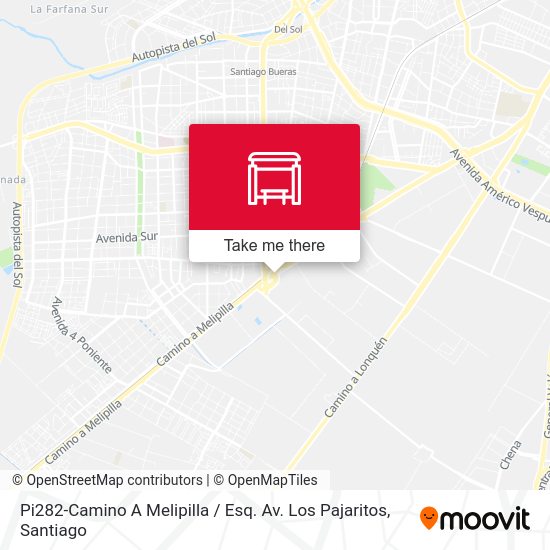 Mapa de Pi282-Camino A Melipilla / Esq. Av. Los Pajaritos